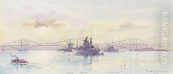 Nelson, Rodney, Dorsetshire On The Firth Of Forth Oil Painting by Frank Watson Wood