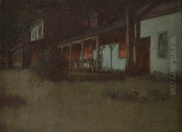 Evening In Tyringham Oil Painting by Hiroshi Yoshida