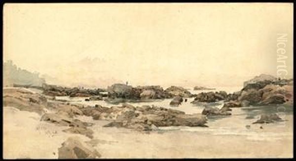 Okitsu Oil Painting by Hiroshi Yoshida