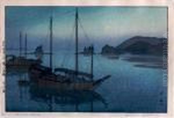 Three Little Island Oil Painting by Hiroshi Yoshida