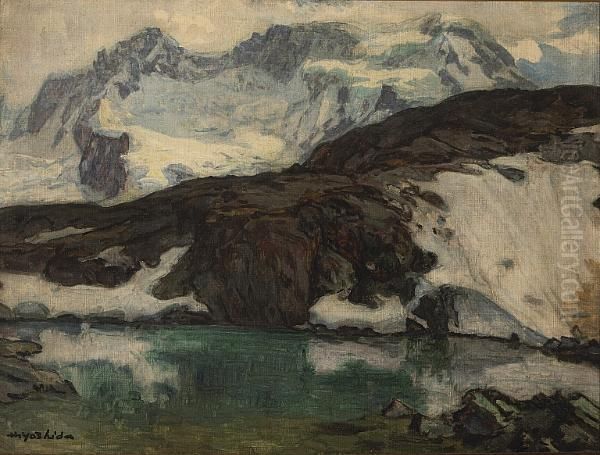 Dated 1925 Oil Painting by Hiroshi Yoshida