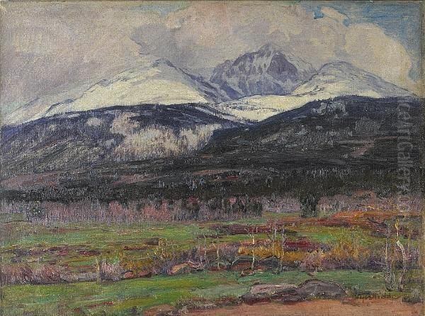 Dated 1924 Oil Painting by Hiroshi Yoshida