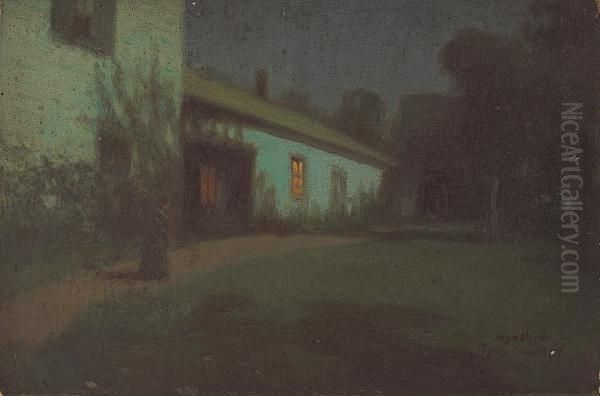 Dated 1905 Oil Painting by Hiroshi Yoshida