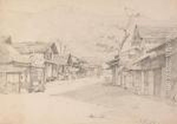Circa 1894-1899 Oil Painting by Hiroshi Yoshida