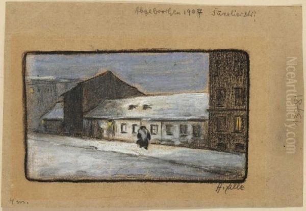 Mann Im Mondlicht Oil Painting by Heinrich Zille