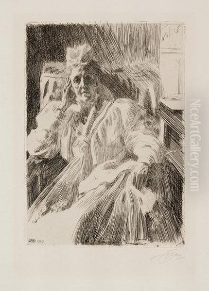 Queen Sophia (a. 223) Oil Painting by Anders Zorn