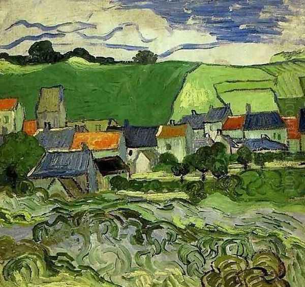 View Of Auvers Oil Painting by Vincent Van Gogh