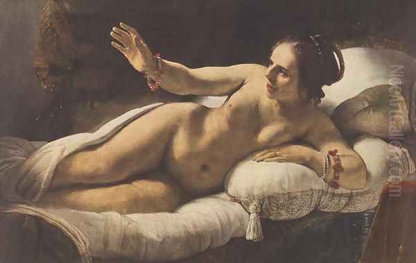 Danae (detail-3) 1636-47 Oil Painting by Harmenszoon van Rijn Rembrandt
