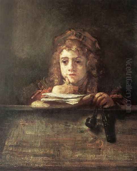 Titus 1655 Oil Painting by Harmenszoon van Rijn Rembrandt