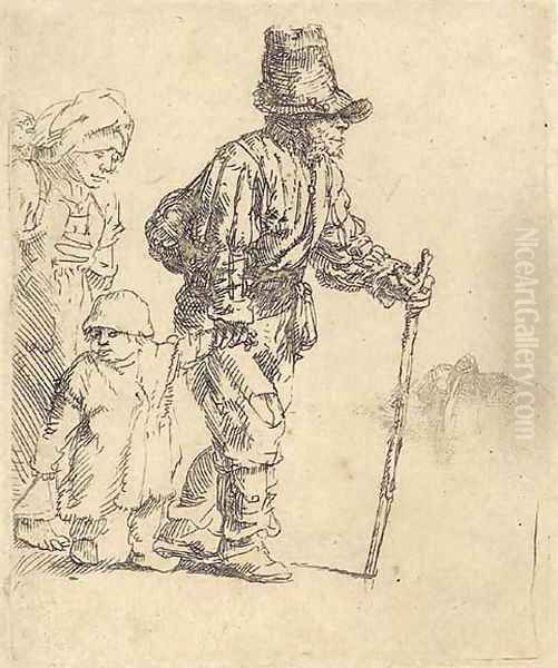 A Peasant Family on the Tramp Oil Painting by Harmenszoon van Rijn Rembrandt