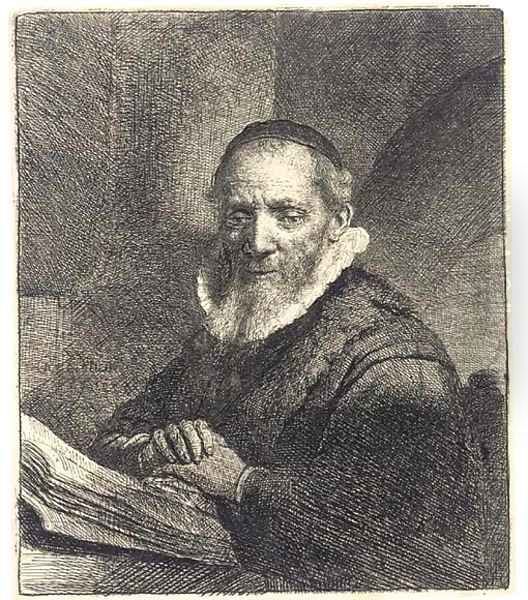 Jan Cornelius Sylvius, Preacher Oil Painting by Rembrandt Van Rijn
