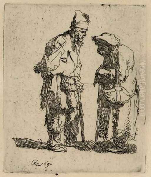 Three late Impressions Oil Painting by Harmenszoon van Rijn Rembrandt
