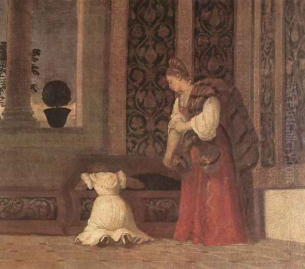 The Venus of Urbino (detail) 1538 Oil Painting by Tiziano Vecellio (Titian)