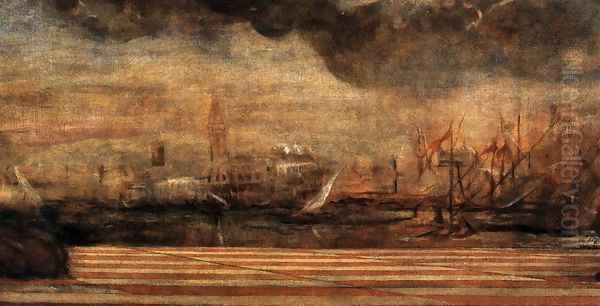 Doge Antonio Grimani Kneeling Before the Faith (detail) 3 Oil Painting by Tiziano Vecellio (Titian)