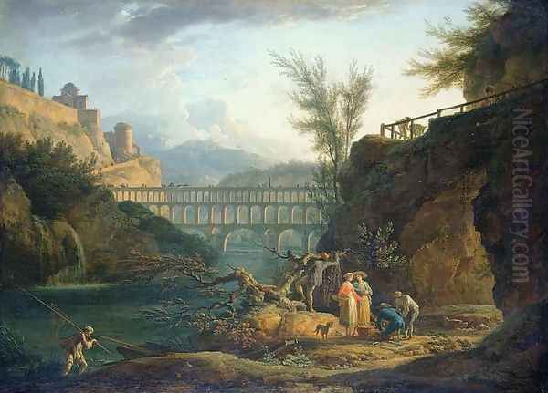 Noon, 1760 Oil Painting by Claude-joseph Vernet