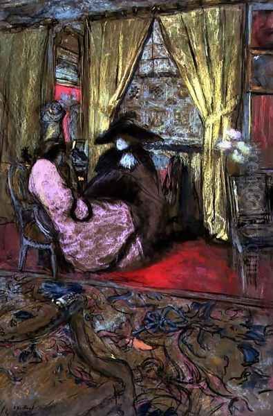 The Visit, c.1910 Oil Painting by Jean-Edouard Vuillard