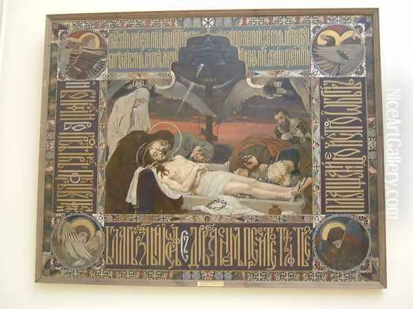 Entombing, 1896 Oil Painting by Viktor Vasnetsov