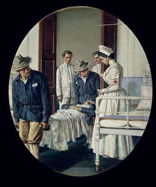 In a military Hospital Oil Painting by Vasili Vasilyevich Vereshchagin
