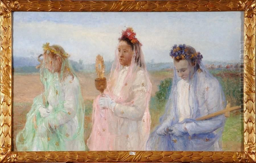 Procession En Flandre Oil Painting by Joseph Horenbant