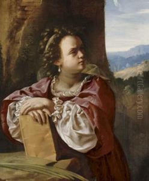 Saint Catherine Of Alexandria Oil Painting by Artemisia Gentileschi
