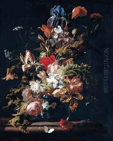 Flower Still-Life Oil Painting by Simon Pietersz. Verelst