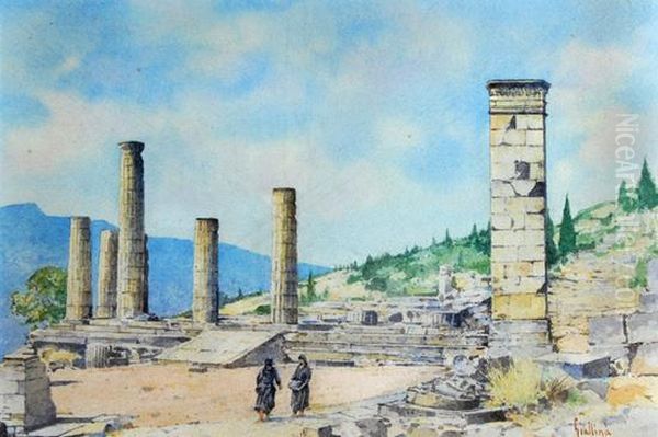 Delphi Oil Painting by Angelos Giallina
