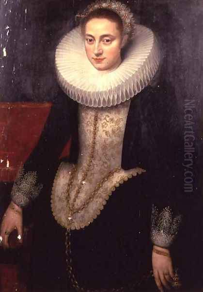 Portrait of a Young Woman Oil Painting by Cornelis van der Voort