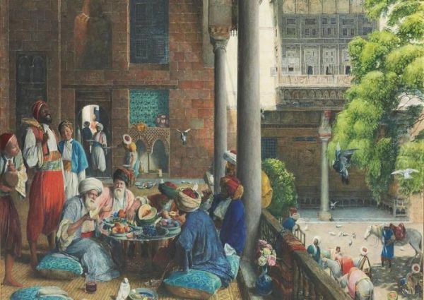 The Mid-day Meal, Cairo Oil Painting by John Frederick Lewis