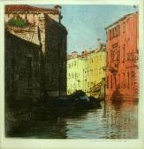 View Of A Venetian Canal by Mortimer Luddington Mempes