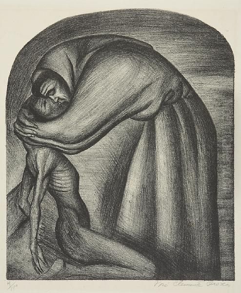 The Franciscan And The Indian Oil Painting by Jose Clemente Orozco