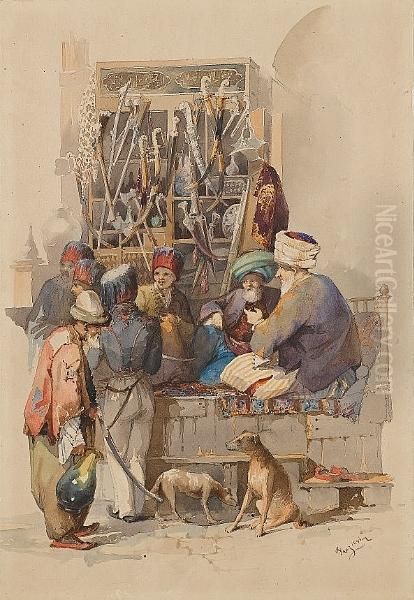 Kapali Carsi Oil Painting by Amadeo Preziosi