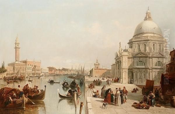 The Entrance To The Grand Canal From The
 Piazzetta, Venice Oil Painting by Edward Pritchett