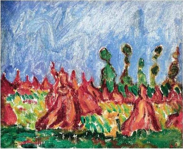Les Meules En Normandie Oil Painting by Louis Valtat