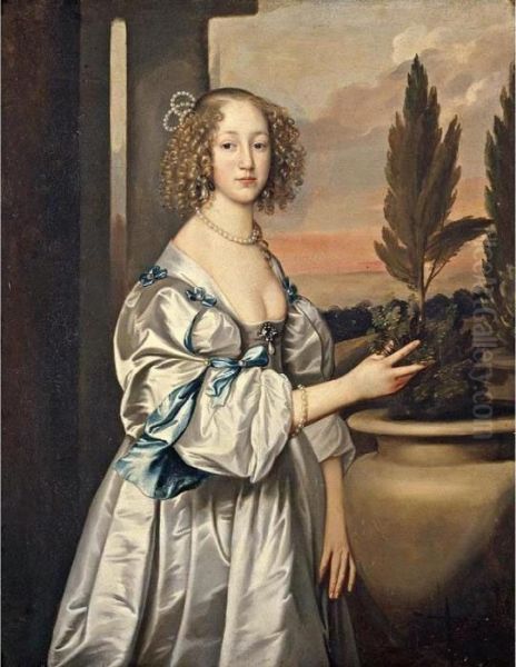 Portrait Of A Young Lady Oil Painting by Sir Anthony Van Dyck