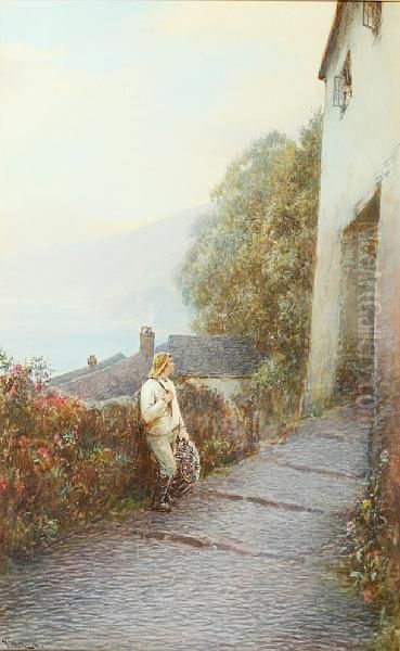 Temple Bar, Clovelly Oil Painting by John White