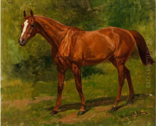 Pferdeportrait Oil Painting by Richard Benno Adam