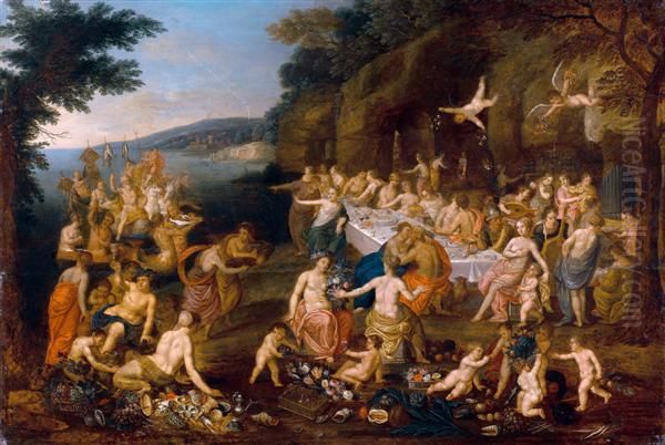 Le Festin Des Dieux Oil Painting by Hendrick Balen