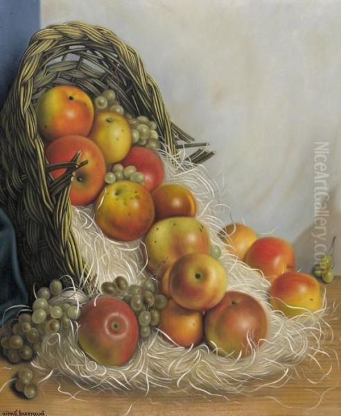 Stillleben Mit Fruchtekorb Oil Painting by Aime Barraud