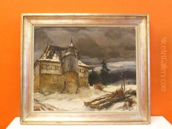 Chateau En Ardenne Oil Painting by Georges Bouillon