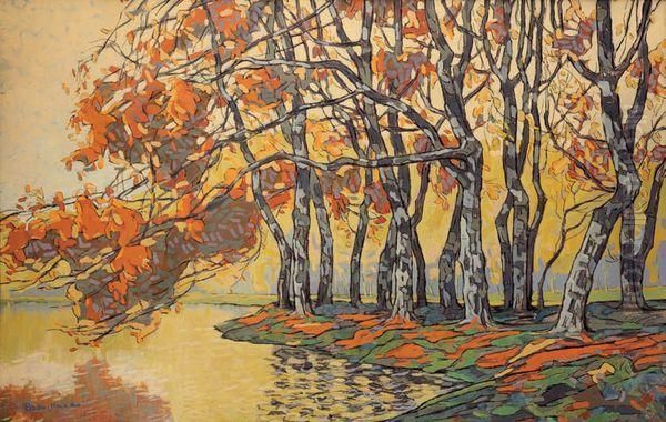 Automne Oil Painting by Eugene Brouillard