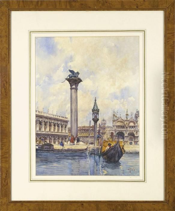 Veduta Di Venezia Oil Painting by Emanuele Brugnoli