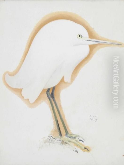 Petite Aigrette Oil Painting by Simon Albert Bussy