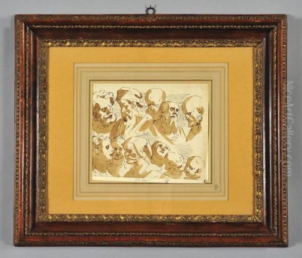 Studio Di Teste Oil Painting by Luca Cambiaso