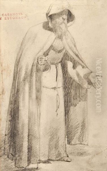 Fraile Oil Painting by Antonio Salvador Casanova Y Estorach