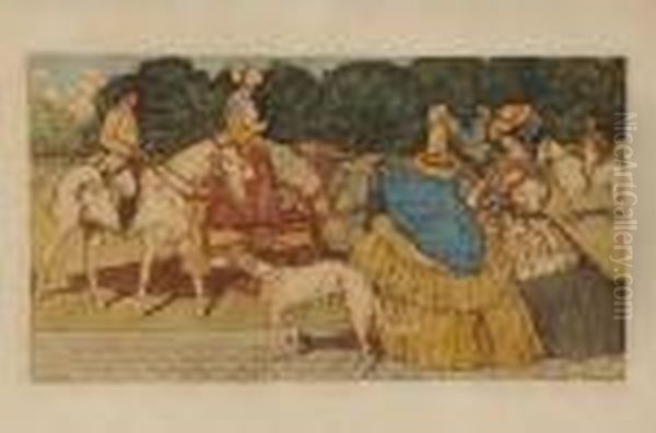 Attelage Oil Painting by Leon Cauvy