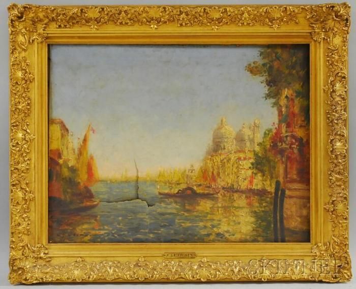 Le Canale Grand, Venise Oil Painting by Charles Cousin