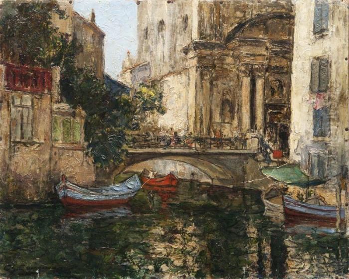 Les Martigues Oil Painting by Charles Cousin