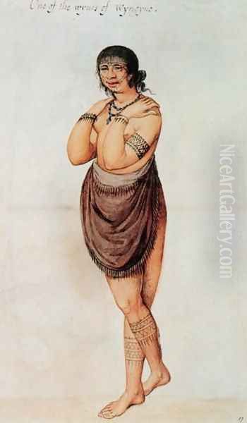Indian Woman Oil Painting by John White