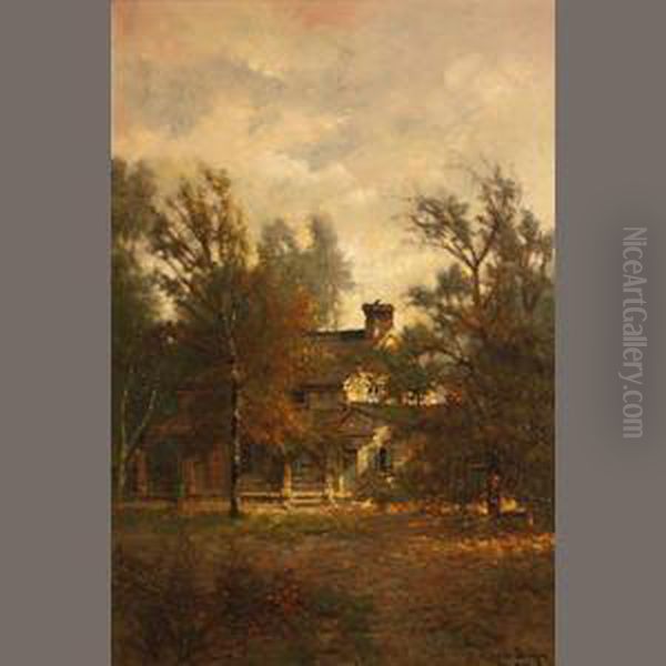 Poe's Cottage, Fordham, New York Oil Painting by Edwin, Edward Deakin
