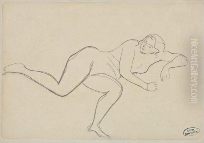 Nu Oil Painting by Andre Derain